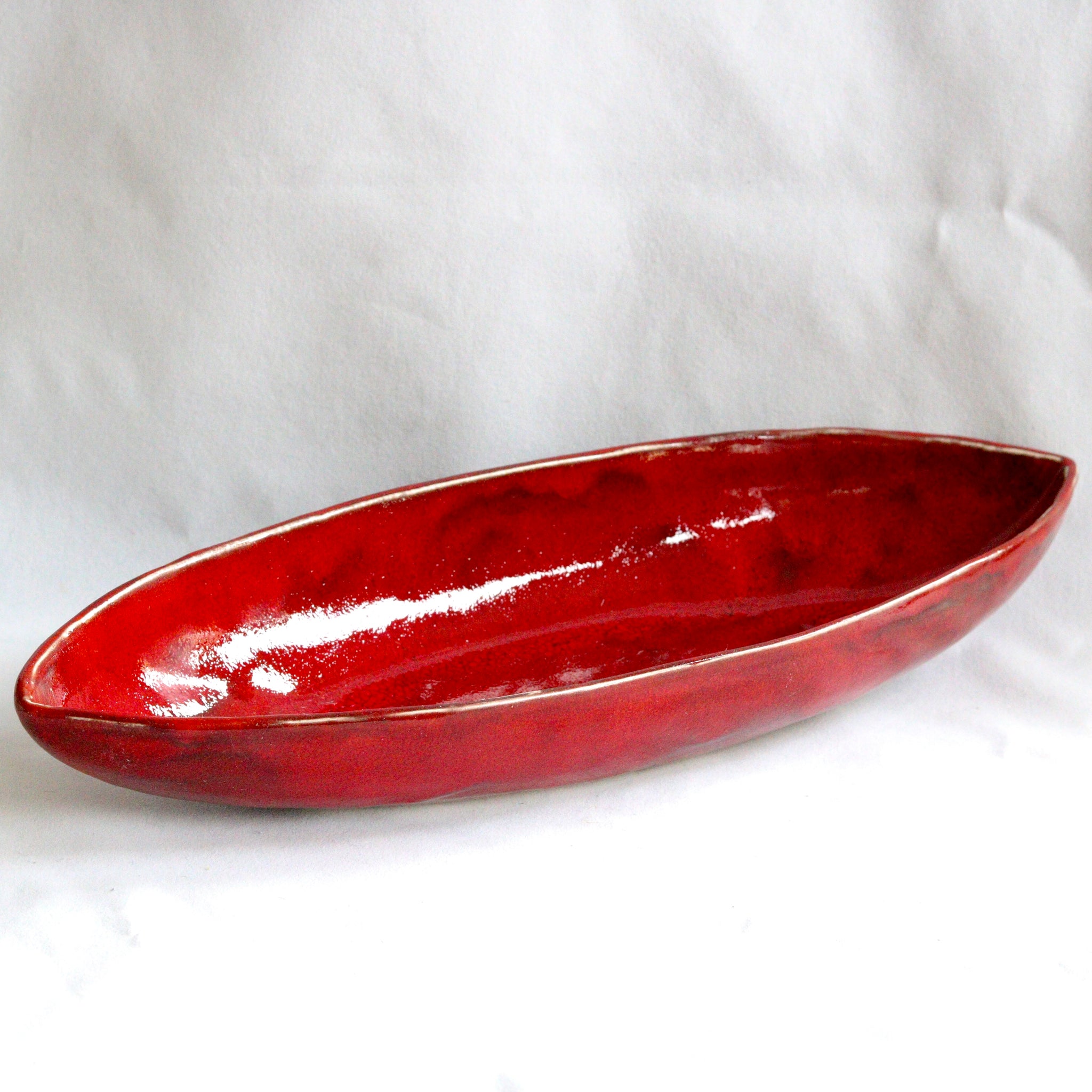 Long Serving Dish | Red Glaze